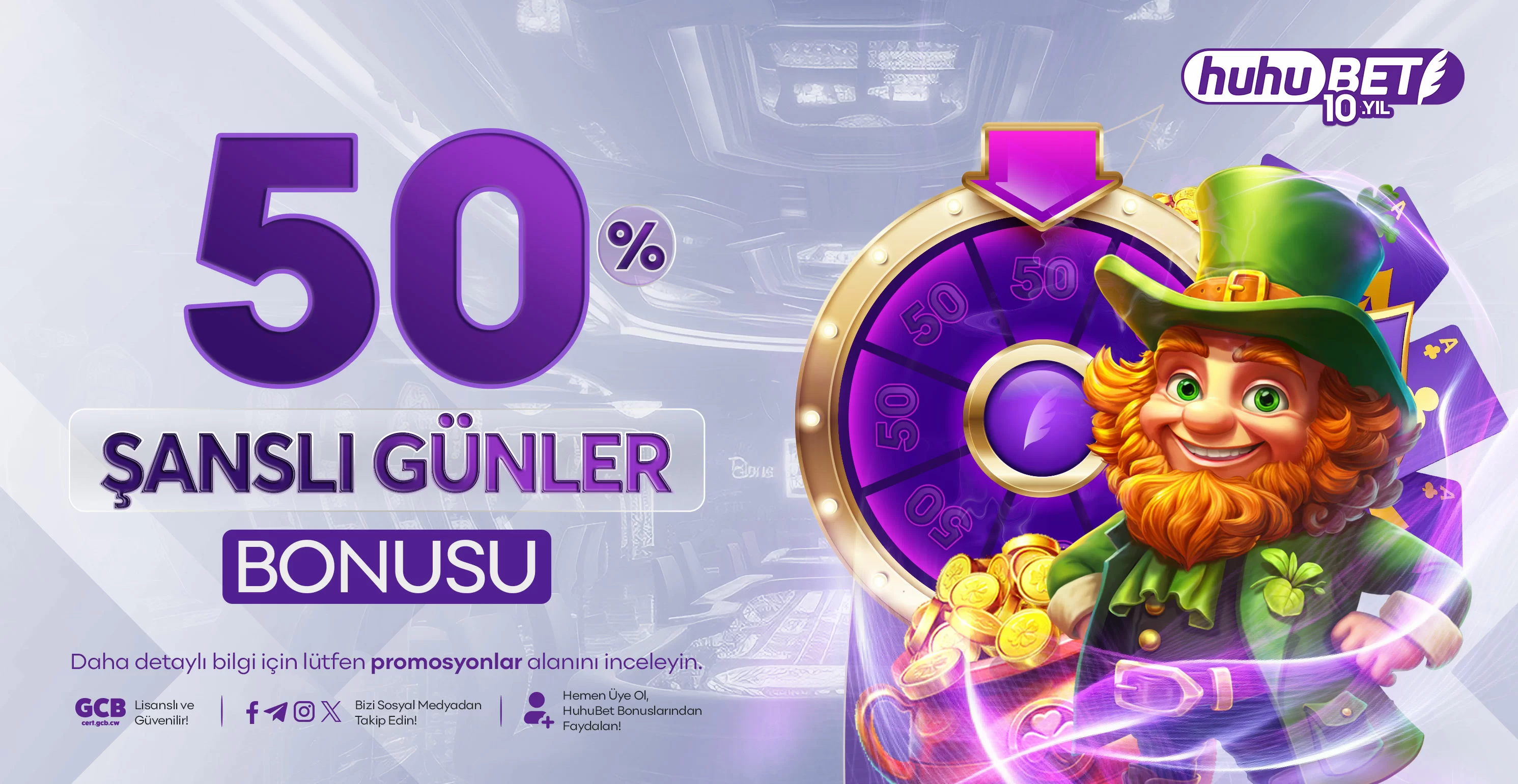Yüzde 50 şanslı günler casino spor yatırım bonusu